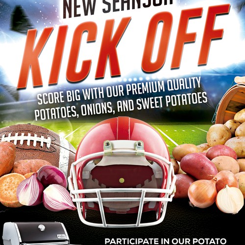 Design Promo Flyer that incorporates a football kickoff theme Design by Joabe Alves