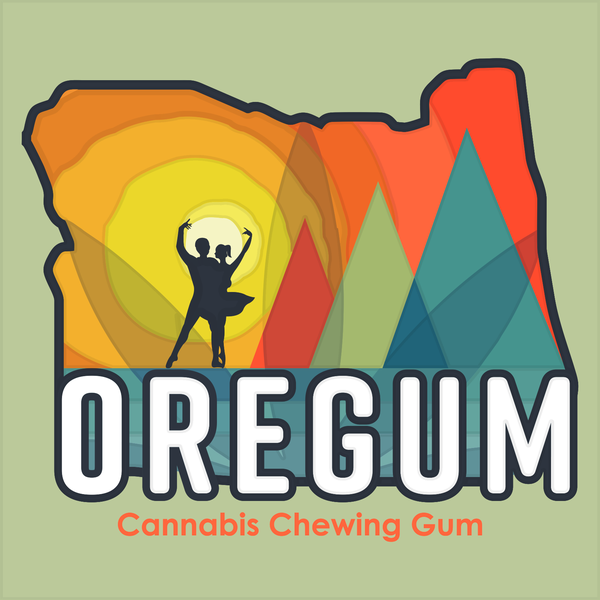 Design by Planet Mars_Official titled "Oregum cannabis chewing gum made in Oregon"
