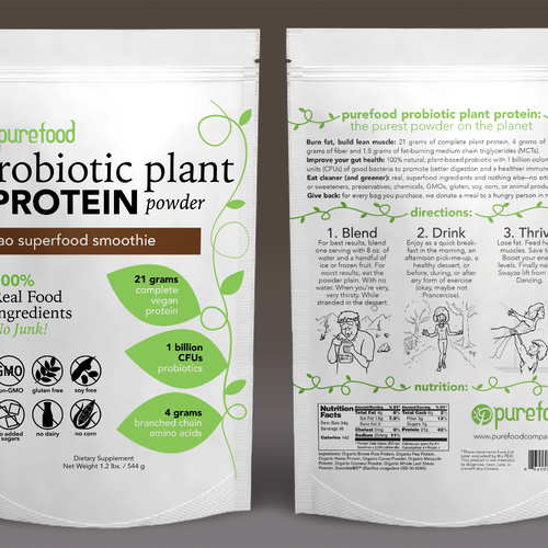 Guaranteed Winner! - Design a Simple, Typography-driven Product Label for Our Healthy Protein Powder Design réalisé par ic0113