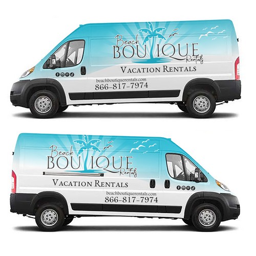 Vehicle Wrap Design for Boutique Vacation Property Rental Management Company on Anna Maria Island Design by Anugerah ilahi