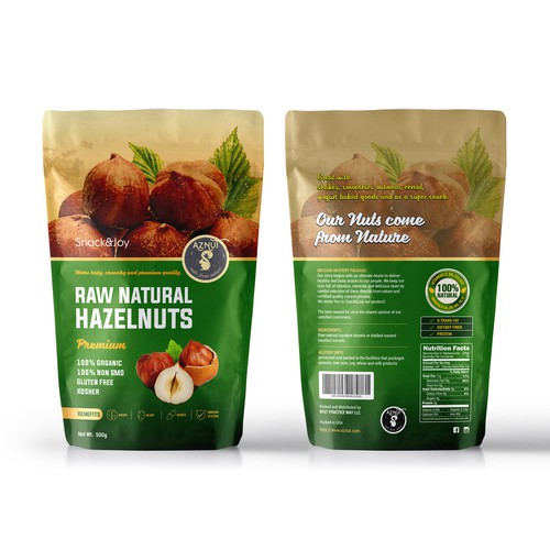 Create a great product package for Aznut hazelnuts Réalisé par UniqueHub