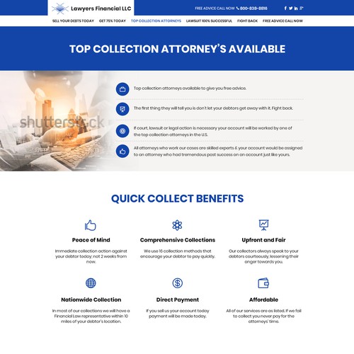Debt Collection Website Design by Creative GS