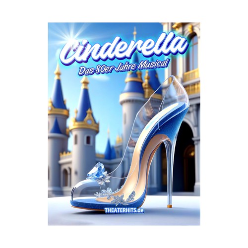 Poster for Musical "Cinderella" with the best Songs of the 80s Design by Alphature