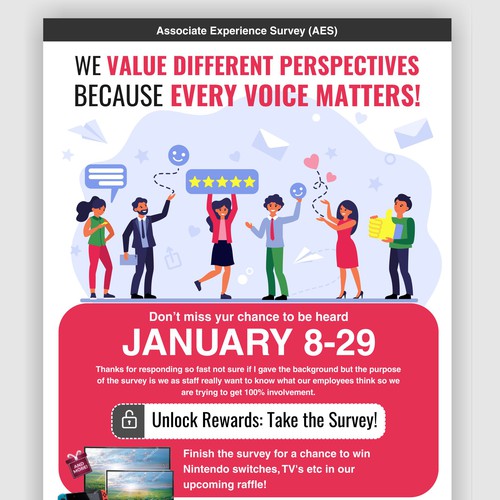 Acme Survey Need 100% Participation Design by The 3colors