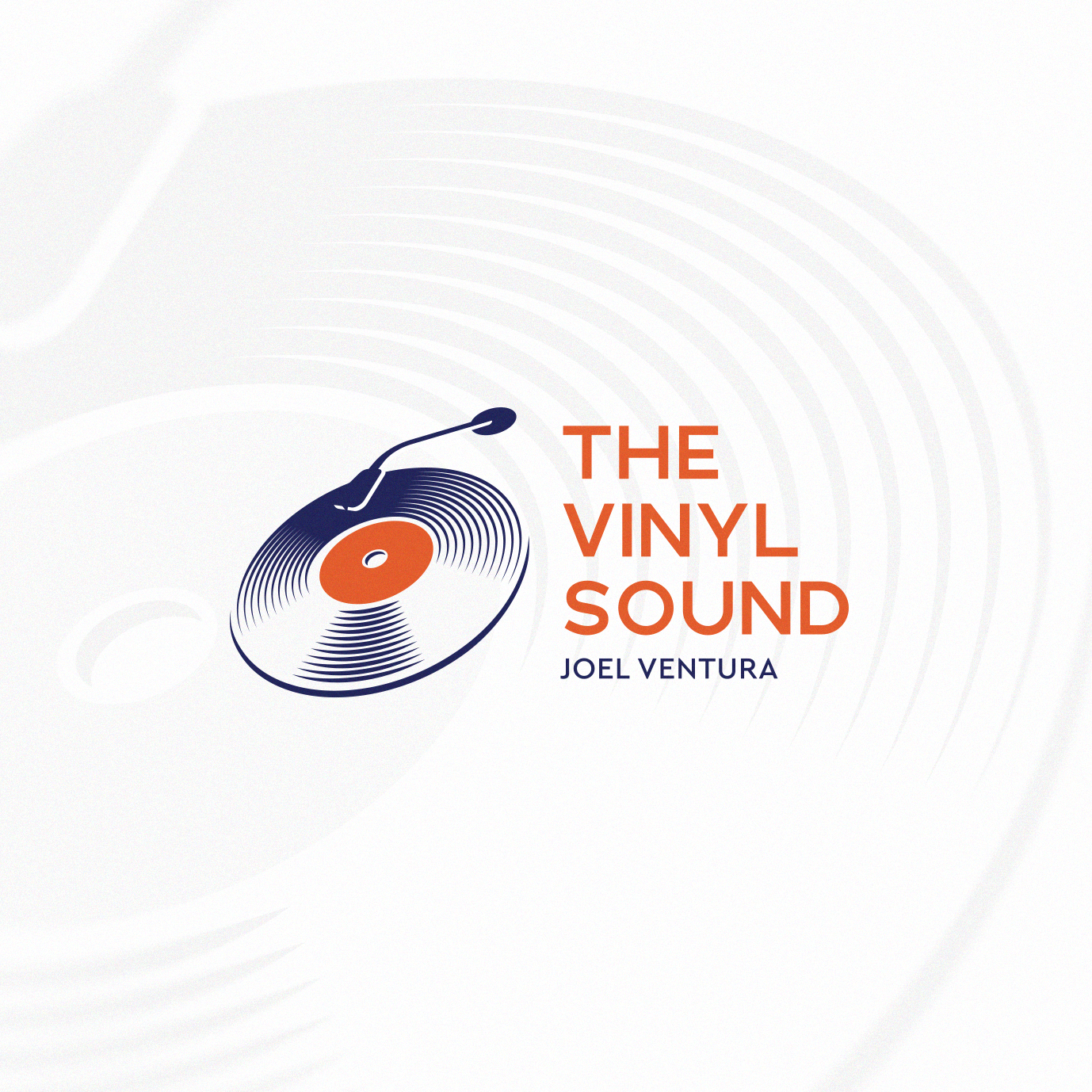 Vinyl record logo with the title 'Vinyl logo for a musician'
