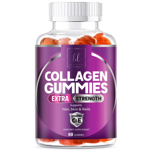 Hello Lovely needs a Collagen Gummies product label Design by agooshe