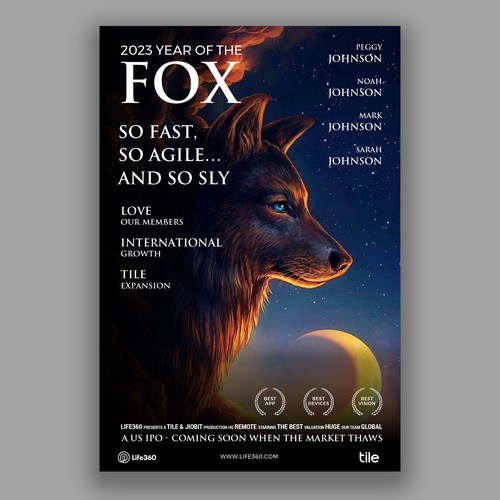 Life360 2023 Year of the Fox Poster Design by RENEXIT