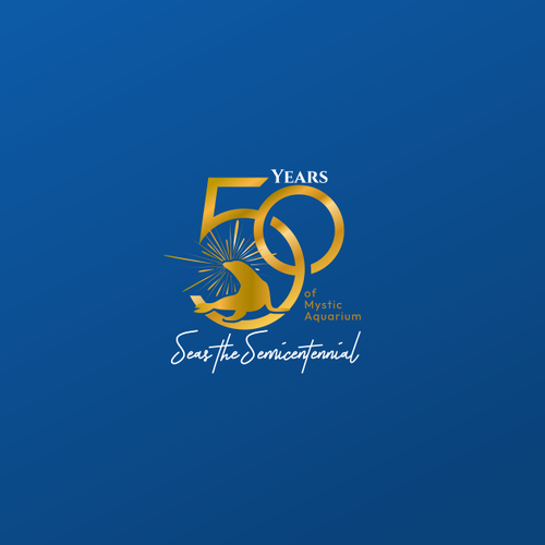 Mystic Aquarium Needs Special logo for 50th Year Anniversary Design por zafranqamraa
