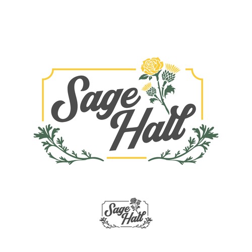 Sage Hall - Country Swing Dance & Wedding Venue Logo Design réalisé par BrainstormingDsg