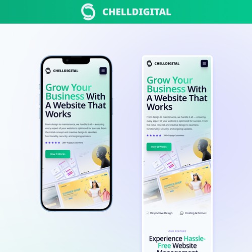 Homepage redesign for Web dev agency Design by WebNest™