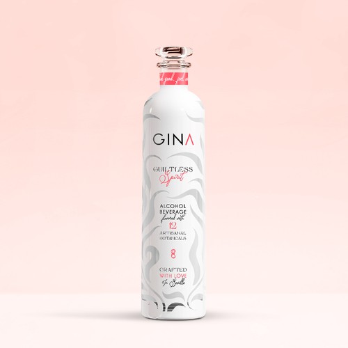 GINA - Low alcohol & calories gin Design by taras m