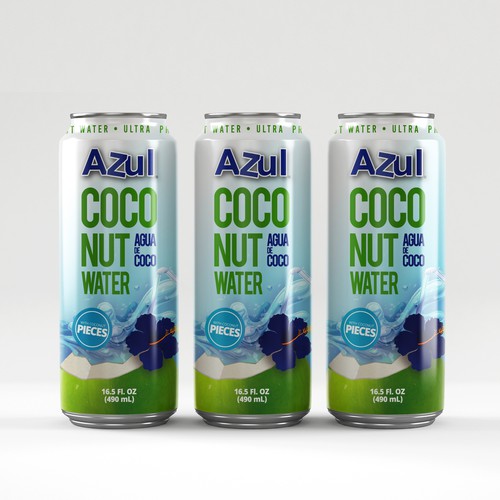 HELP CREATE A COCONUT WATER LABEL PART OF COCONUT WATER LINEUP 100% COCONUT WATER Diseño de creationMB