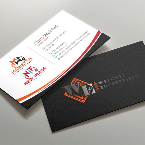 Powerful business card for large towing enterprise Design by kaylee CK