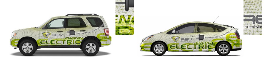 REV electric car vehicle wrap graphics | Other Graphic Design contest