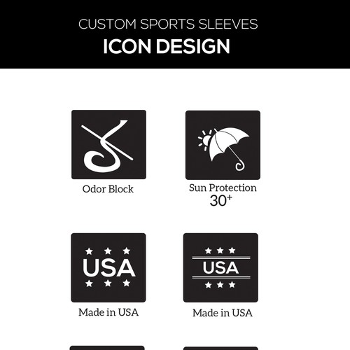 Create Fabric Technology Icons for Custom Sports Sleeves Design by Nandita Pal