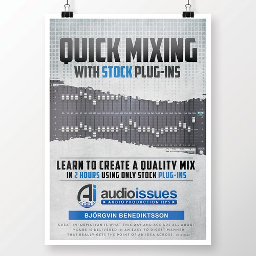Create a Music Mixing Poster for an Audio Tutorial Series Design por ZAKIGRAPH ®