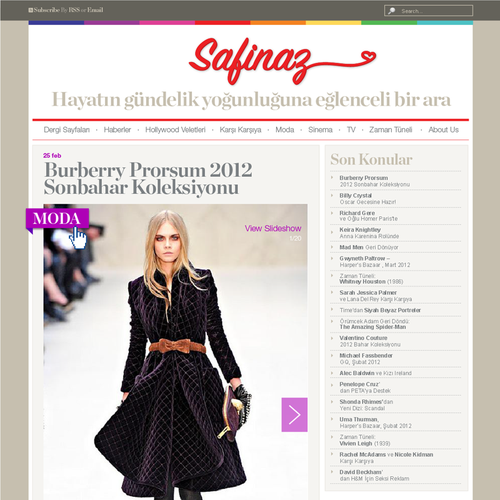 website design for Safinaz.com Design por miss_delaware
