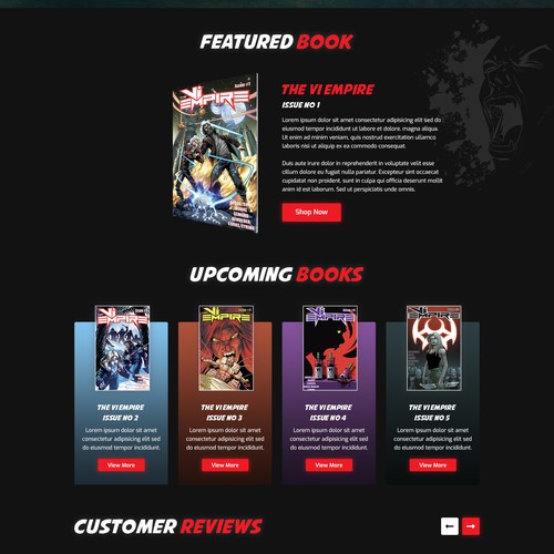 Comic Book Website Design by Factotum Designs