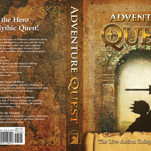 Book Cover for Adventure Quest, the Live-Action Roleplaying Game Design by LiquidFlame