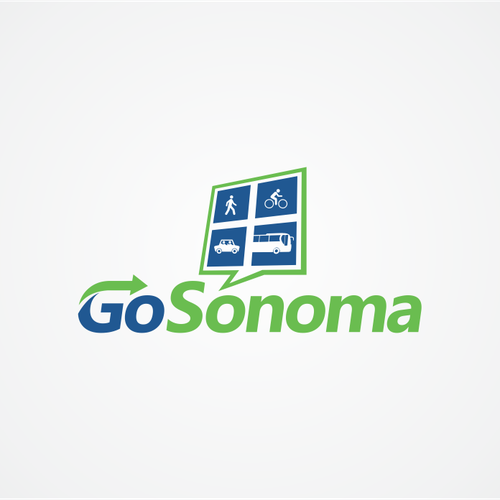 Multi-modal transportation logo for Sonoma County Design by ability