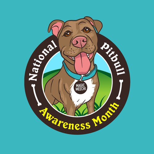 Magic Meechi - National Pitbull Awareness Month Design by thelembique