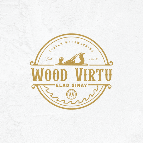 design a custom modern woodworking logo-ontwerp door >>Jelena<<