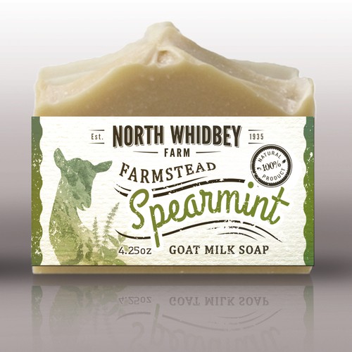 Create a striking soap label for our natural soap company with more work in the future Design by BrSav