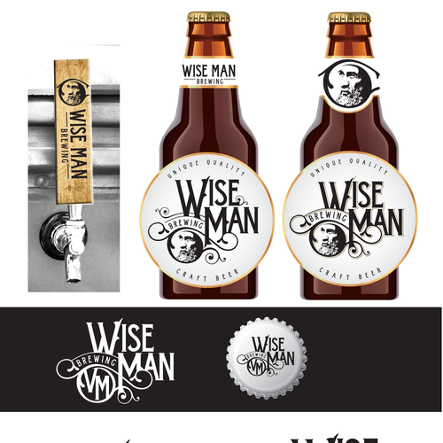 Create original Logo for Wise Man Brewing. Design by qsketch2