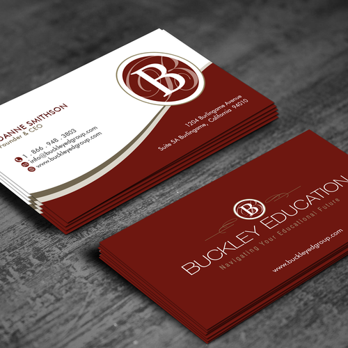 Buckley Education an educational consulting firm Business card contest