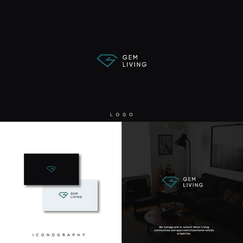 Geometrical, minimalist, modern brand design for Gem Living Design by Sharts_503