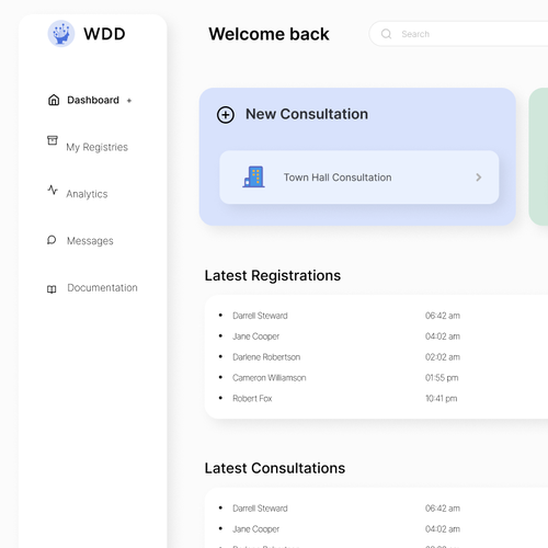 Please freely create the main (3) screens UI Design by Jimmy Bachstein