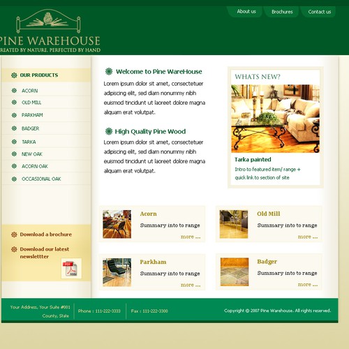 Design di Design of website front page for a furniture website. di eastrosesun