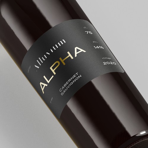 Modern Industrial High End Wine Label Design by Miquelcast