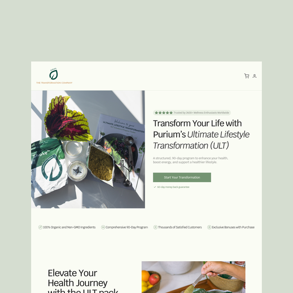 A clean, aesthetic Web Page design for a Superfoods Company