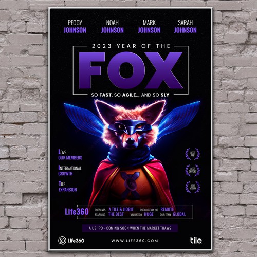 Life360 2023 Year of the Fox Poster Design by Anirban Giri