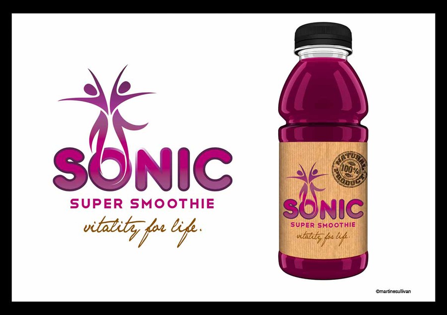SENSATIONAL SONIC SUPER SMOOTHIE MIX NEEDS LOGO Logo design contest
