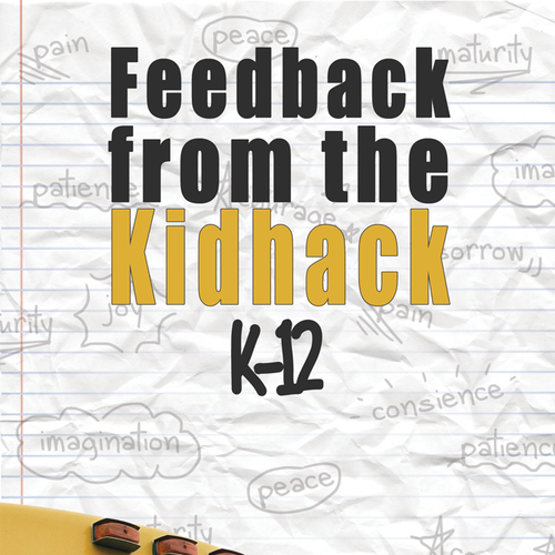 Help Feedback from  the Kidhack  K-12 by Lori Caruso with a new book or magazine cover Diseño de Paloma Dalbon