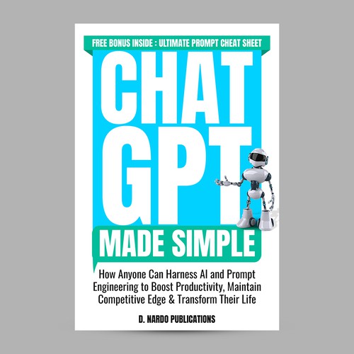Professional Cover for BEST-SELLING BOOK about ChatGPT & AI Design by EPH Design
