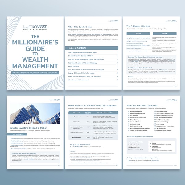 Brochure for an investment company