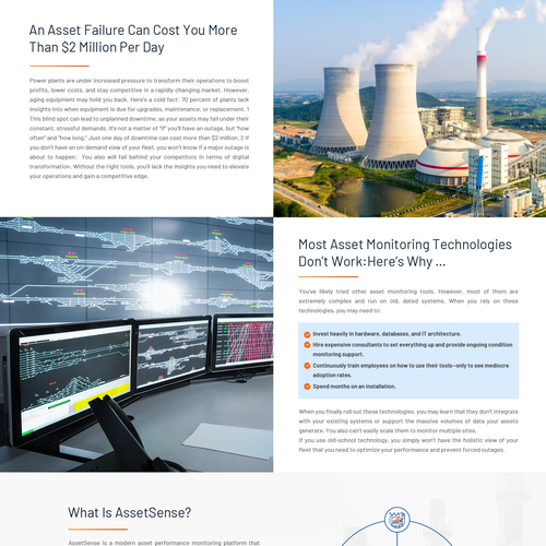 Engaging B2B Website Upgrade for AssetSense Design by Obizzy