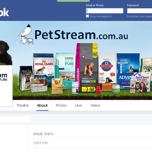 EASY facebook cover photo for an ONLINE PET STORE. Design by Yonsee
