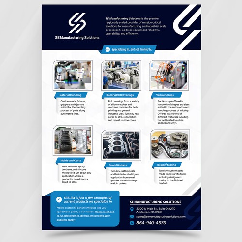 Clean single page line card for potential customers Design by Chriest.