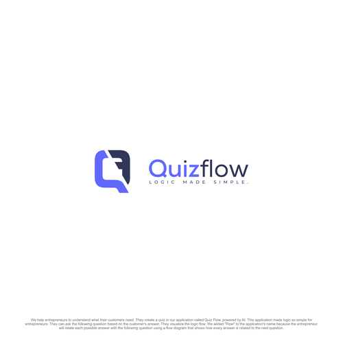 We need a powerful logo design for our AI Quiz Flow SaaS Design by hirosime