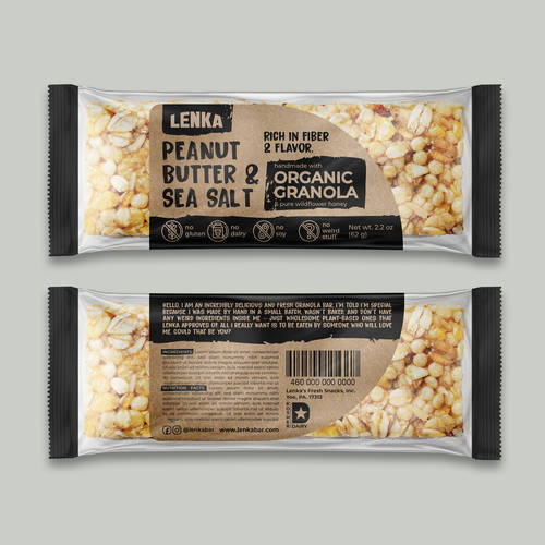 Craft Granola Bar Packaging for Millennials Design réalisé par Aysham Ismayil