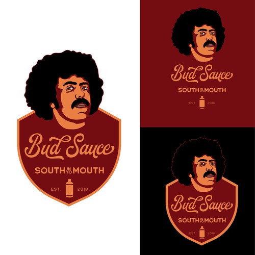 Powerful and eye catching BBQ sauce logo Design by Sawce Design Co.