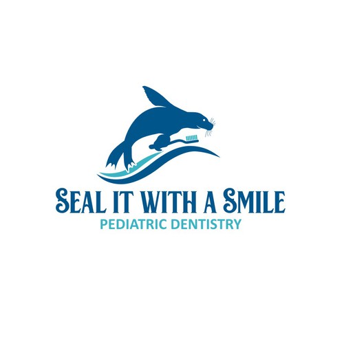 Modern and fun seal logo & branding package for new pediatric dentist! Diseño de nik007
