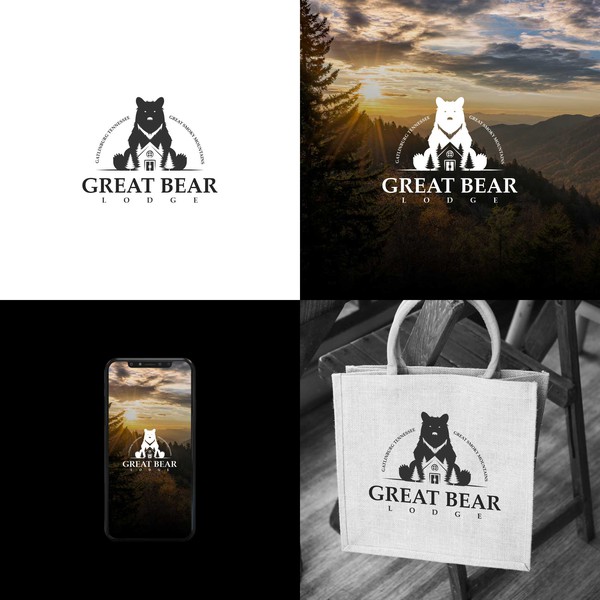 Design by Sil [LD] titled "Bear Logo for a Lodge"