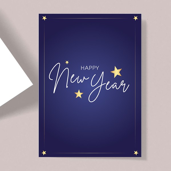 Happy New Year Greeting Card