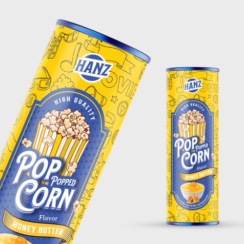 Premium Quality Popped Pop Corn Packaging Design by Davi Giolo ★