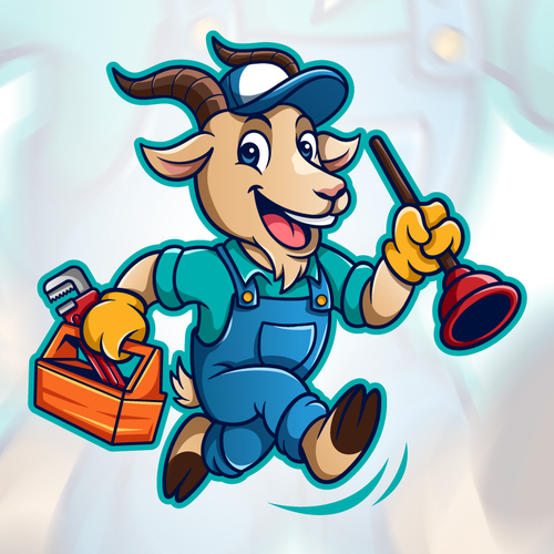 Design a bold GOAT mascot logo for a San Diego plumbing company Design by Evanscrea™